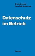 Cover: Datenschutz im Betrieb - Vieweg+Teubner Verlag