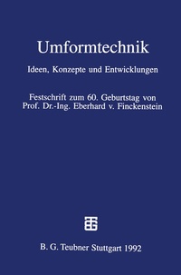 Enlarge image Cover: Umformtechnik - Vieweg+Teubner Verlag