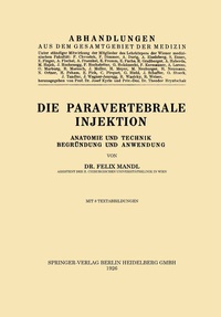 Abbildung von: Die Paravertebrale Injektion - Springer