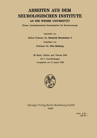 Abbildung von: Arbeiten aus dem Neurologischen Institute an der Wiener Universität - Springer