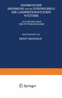 Abbildung von: Handbuch der Ernährung und des Stoffwechsels der Landwirtschaftlichen Nutztiere - Springer