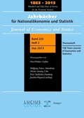 Cover: 150 Years Journal of Economics and Statistics - De Gruyter Oldenbourg