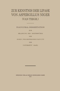 Abbildung von: Zur Kenntnis der Lipase von Aspergillus Niger (van Tiegh) - Springer