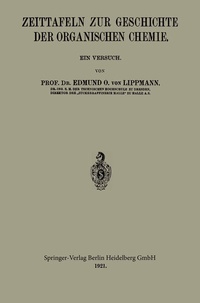 Abbildung von: Zeittafeln zur Geschichte der Organischen Chemie - Springer