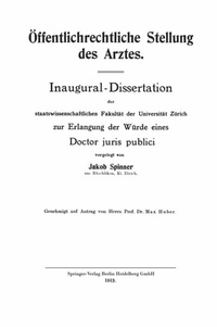 Abbildung von: Öffentlichrechtliche Stellung des Arztes - Springer