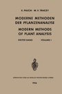 Cover: Moderne Methoden der Pflanzenanalyse / Modern Methods of Plant Analysis - Springer