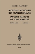 Cover: Moderne Methoden der Pflanzenanalyse / Modern Methods of Plant Analysis - Springer