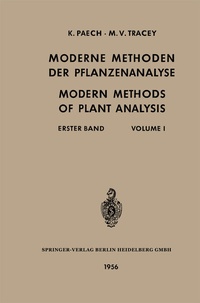 Enlarge image Cover: Moderne Methoden der Pflanzenanalyse / Modern Methods of Plant Analysis - Springer