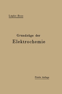 Abbildung von: Grundzüge der Elektrochemie auf experimenteller Basis - Springer