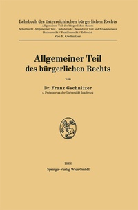 Abbildung von: Allgemeiner Teil des bürgerlichen Rechts - Springer