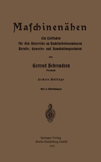 Abbildung von: Maschinennähen - Springer