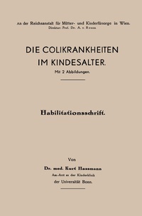 Abbildung von: Die Colikrankheiten im Kindesalter - Springer