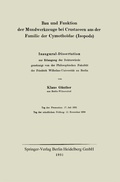 Cover: Bau und Funktion der Mundwerkzeuge bei Crustaceen aus der Familie der Cymotho&iuml;dae (Isopoda) - Springer