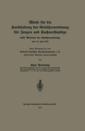 Abbildung von: Winke für die Handhabung der Gebührenordnung für Zeugen und Sachverständige nebst Wortlaut der Gebührenordnung vom 10. Juni 1914 - Springer