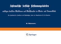 Abbildung von: Systematische forstliche Bestimmungstabellen der wichtigen deutschen Waldbäume und Waldsträucher im Winter- und Sommerkleide - Springer