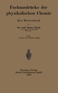 Abbildung von: Fachausdrücke der physikalischen Chemie - Springer