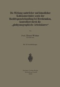 Cover: Die Wirkung nat&uuml;rlicher und k&uuml;nstlicher Kohlens&auml;ureb&auml;der sowie der Hochfrequenzbehandlung bei Herzkranken, kontrolliert durch die "plethysmographische Arbeitskurve" - Springer