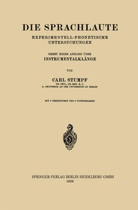 Enlarge image Cover: Die Sprachlaute - Springer