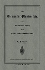 Cover: Die Elementar-Planimetrie - Springer