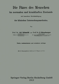 Abbildung von: Die Fäzes des Menschen im normalen und krankhaften Zustande mit besonderer Berücksichtigung der klinischen Untersuchungsmethoden - Springer