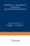 Cover: Hermann v. Helmholtz Schriften zur Erkenntnistheorie - Springer