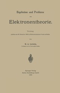 Cover: Ergebnisse und Probleme der Elektronentheorie - Springer