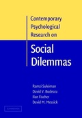 Cover: Contemporary Psychological Research on Social Dilemmas - Cambridge University Press