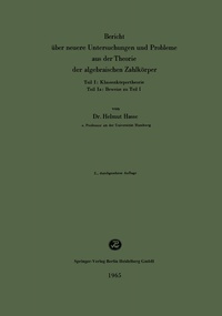 Abbildung von: Bericht über neuere Untersuchungen und Probleme aus der Theorie der algebraischen Zahlkörper - Physica