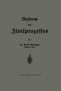 Abbildung von: Reform des Zivilprozesses - Springer