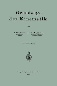 Abbildung von: Grundzüge der Kinematik - Springer