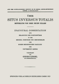 Abbildung von: Über Situs Inversus Totalis - Springer