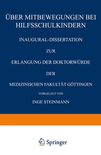 Abbildung von: Über Mitbewegungen bei Hilfsschulkindern - Springer