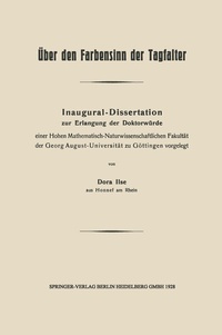 Abbildung von: Über den Farbensinn der Tagfalter - Springer
