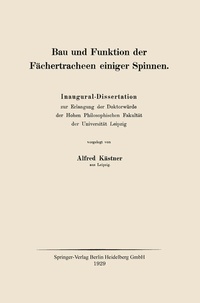 Abbildung von: Bau und Funktion der Fächertracheen einiger Spinnen - Springer
