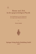 Cover: Raum und Zeit in der gegenw&auml;rtigen Physik - Springer