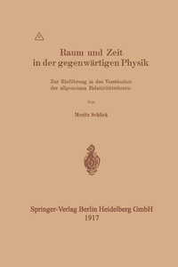 Abbildung von: Raum und Zeit in der gegenwärtigen Physik - Springer