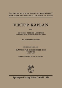 Enlarge image Cover: Viktor Kaplan - Springer