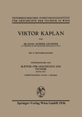 Cover: Viktor Kaplan - Springer