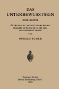 Cover: Das Unterbewusstsein - Springer