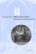 Cover: Biblical Poetics before Humanism and Reformation - Cambridge University Press