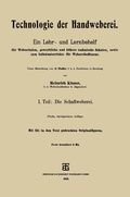 Cover: Technologie der Handweberei - Vieweg+Teubner Verlag