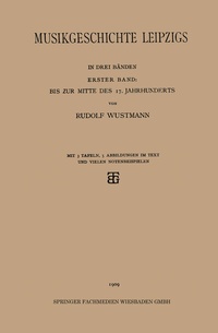 Abbildung von: Musikgeschichte Leipzigs - Vieweg+Teubner Verlag