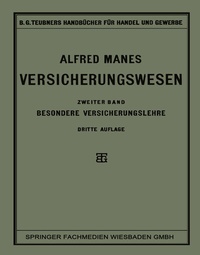 Abbildung von: Versicherungswesen - Vieweg+Teubner Verlag