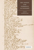Cover: Ben Jonson and Possessive Authorship - Cambridge University Press