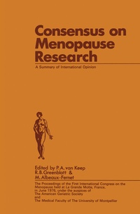 Enlarge image Cover: Consensus on Menopause Research - Springer