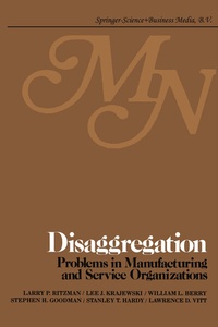Enlarge image Cover: Disaggregation - Springer
