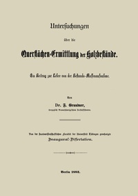 Abbildung von: Untersuchungen über die Querflächen-Ermittlung der Holzbestände - Springer
