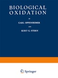 Cover: Biological Oxidation - Springer
