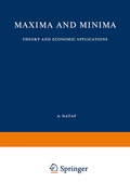 Cover: Maxima and Minima - Springer
