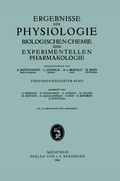 Cover: Ergebnisse der Physiologie Biologischen Chemie und Experimentellen Pharmakologie - Springer